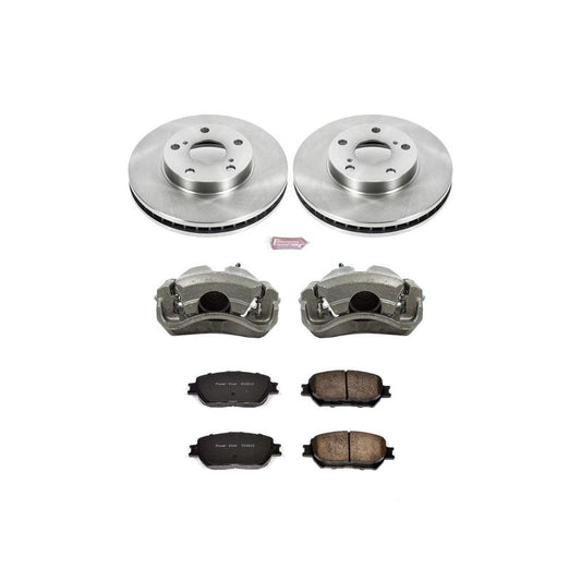 PowerStop OE brake kit with front calipers for 2002-2006 Toyota Camry, including brake rotors and calipers.
