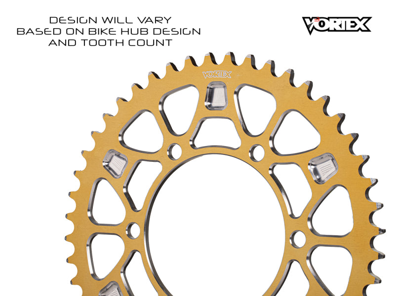 Vortex Racing V4 54 Tooth 520 Rear Sprocket - Gold