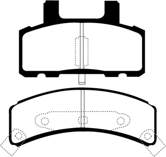 EBC Ultimax2 front brake pads for Cadillac Deville 97-99 4.6 rear drums, OE style, high-performance vehicle brake replacement