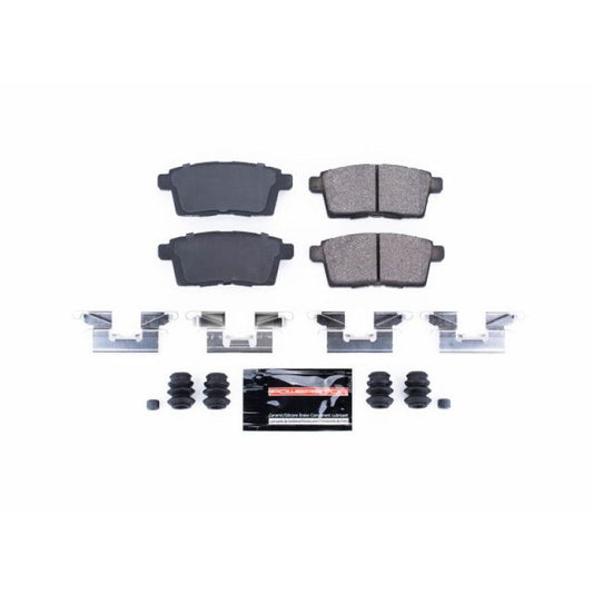 PowerStop Z23 Evolution Sport rear brake pads with hardware for 2007-2010 Ford Edge, performance brake replacement.