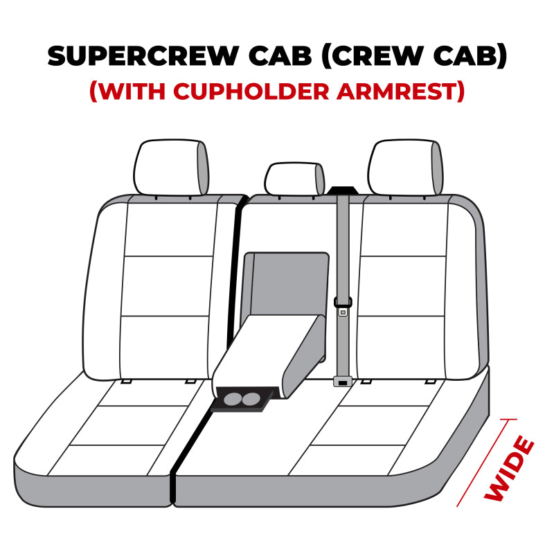 Covercraft 19-20 Ford F-250/ Waterproof Polyester SeatSaver Custom Second Row Seat Covers - Grey
