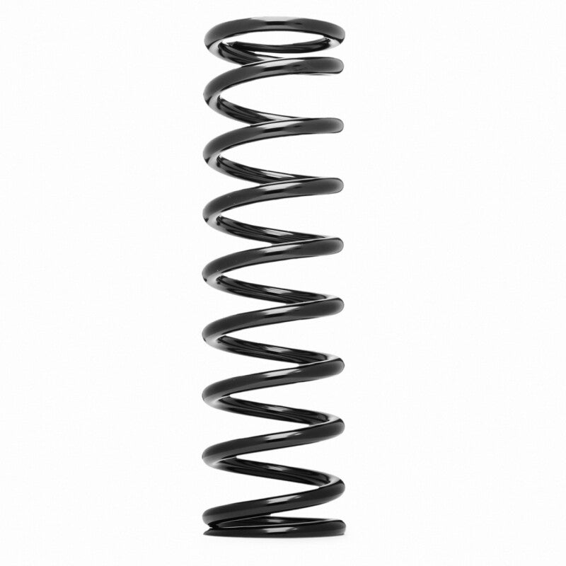 QA1 high travel coil spring, 8-inch length, 2.5-inch ID, 250 lbs/in, straight black coilover spring for suspension systems