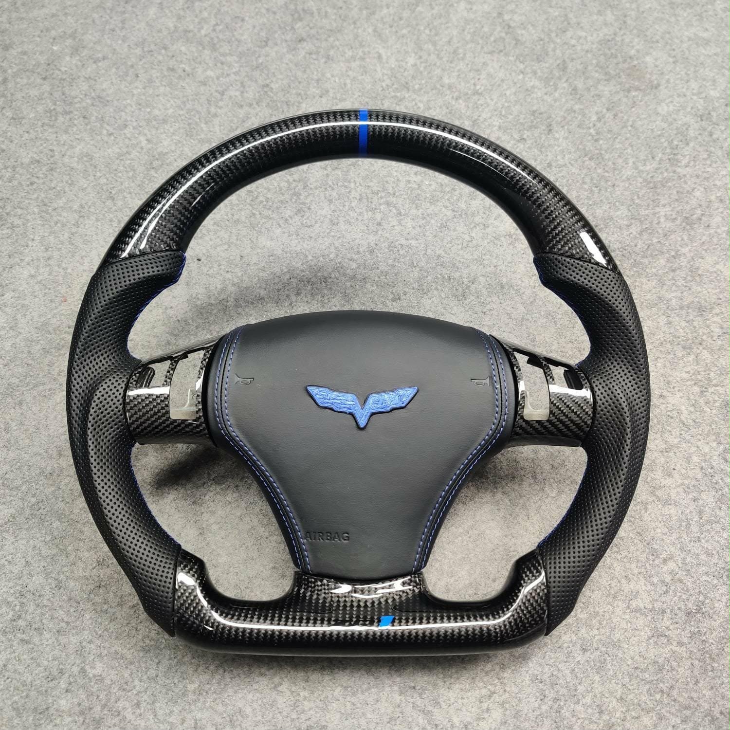 2005 - 2013 Chevrolet Corvette C6 - Custom Airbag Cover for Steering Wheel with options