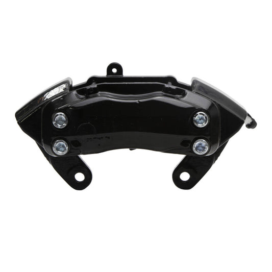 Black powder-coated DFC OE front brake caliper for Mercedes-Benz S430, premium replacement part with precise fit and durable finish.