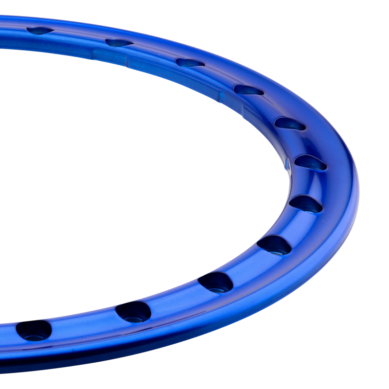 Blue Method Beadlock Ring for 17-inch forged wheels, Style 1, designed as a durable wheel accessory.