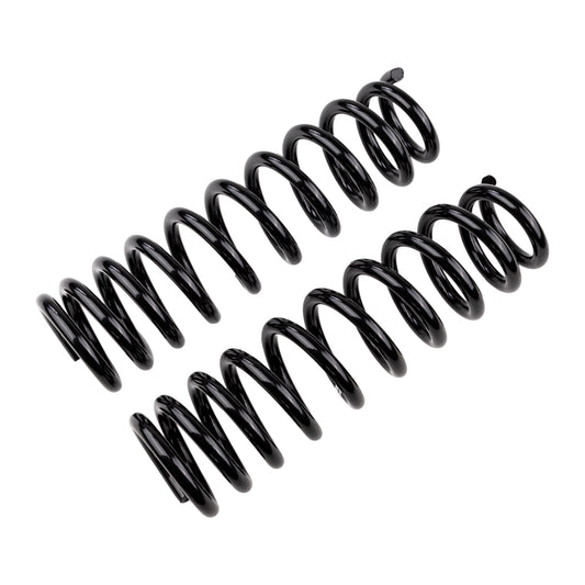 Old Man Emu ARB / OME 2021+ Ford Bronco front coilover springs for medium loads, shown installed on vehicle suspension.