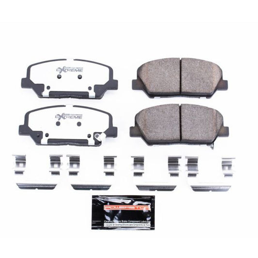 PowerStop Z26 Extreme Street brake pads for Hyundai Genesis Coupe 2010-2016, front performance brake pads with hardware.