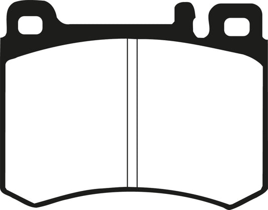 EBC Ultimax front brake pads for Mercedes-Benz 560 SL, OE type, showing the brake pad set with metal backing and friction material.