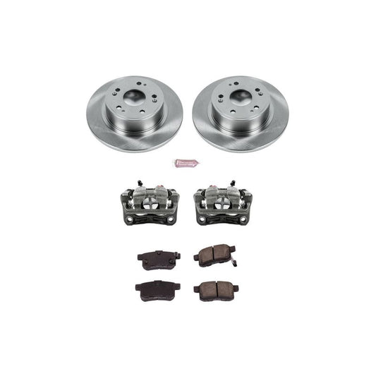 PowerStop OE rear brake kit with calipers for 2011-2014 Acura TSX, featuring high-performance brake components.