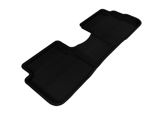 Black 3D MAXpider rubber floor mats for 2009-2013 Pontiac Vibe and Toyota Matrix second row, durable automotive interior protection