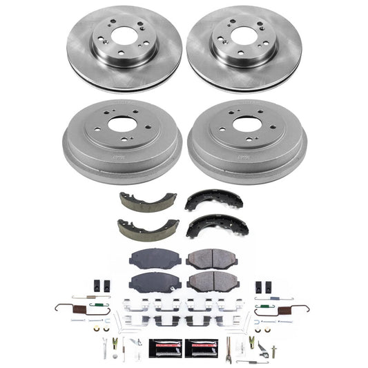 PowerStop front track day brake kit for BMW 335i xDrive 2011-2012, performance brake components with black finish.