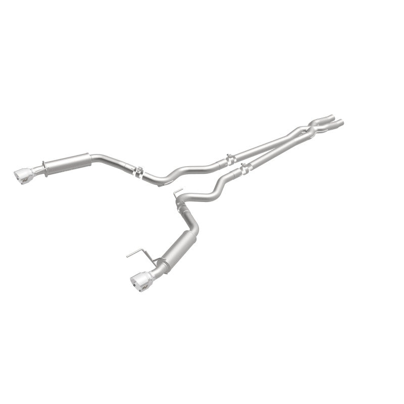MagnaFlow SS 2.5-inch cat back exhaust system with dual split polished tips for 2015 Ford Mustang V6 3.7L.
