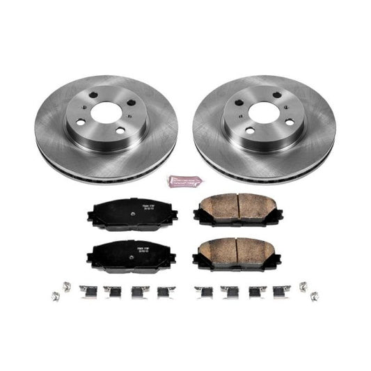 PowerStop OE front brake kit for 2013 Scion iQ, includes brake rotors and pads for reliable stopping power.