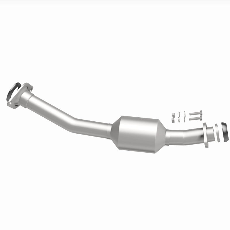 MagnaFlow direct fit catalytic converter for 2020-2021 Nissan NV200 2.0L engine, showing the metal structure and inlet/outlet ports.