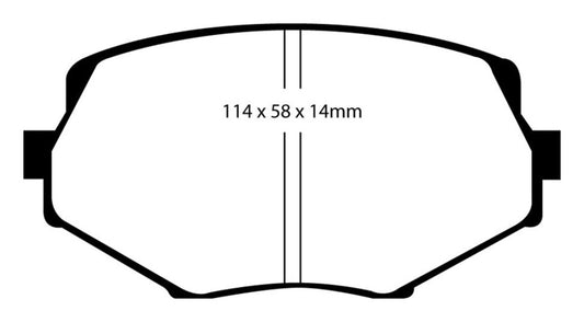 EBC Redstuff front brake pads for Mazda Miata MX5 1.8, high-performance brake pads with red friction material