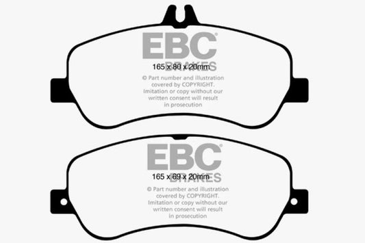 EBC Ultimax2 front brake pads for Mercedes-Benz GLK250 2.1 Twin TD, OE quality replacement brake pads.