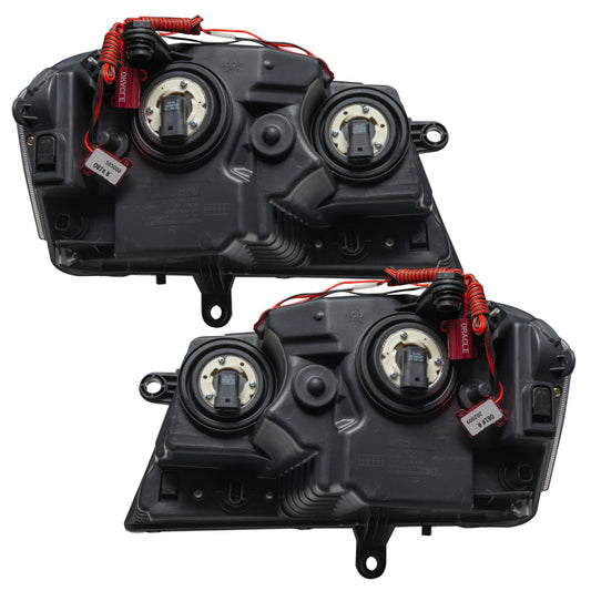 Oracle Dodge Avenger RT SMD Headlights in black with ColorSHIFT LED lighting, designed for 2008-2014 models.