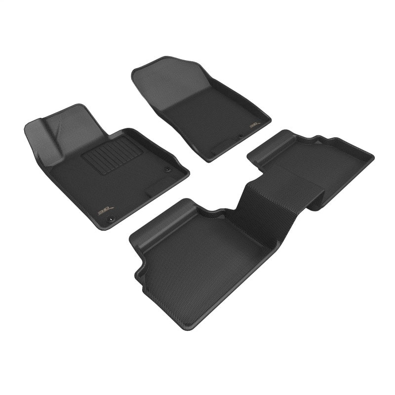 3D MAXpider Kagu black rubber floor mats full set for 2024–2026 Hyundai Sonata AWD