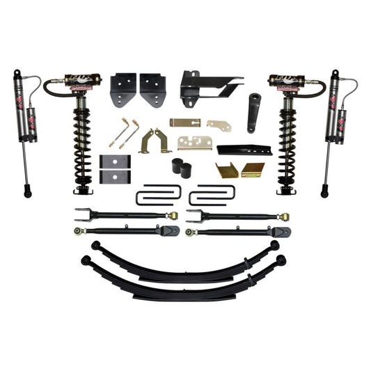 Skyjacker 6-inch coilover suspension system for 2017 F250-F350 4WD trucks, featuring heavy-duty coil springs and shock absorbers