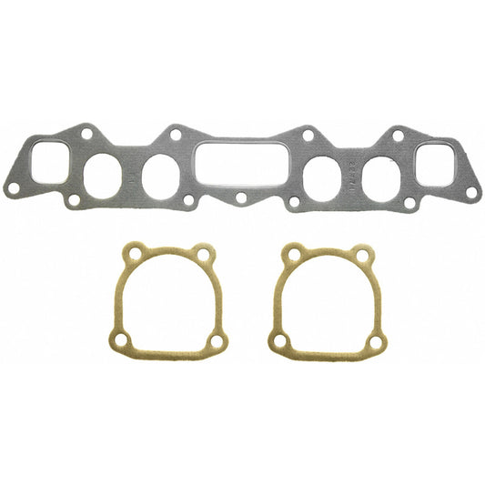 Fel-Pro Nissan intake and exhaust manifolds gasket set, durable Fel-Pro exhaust gasket for engine sealing and performance.