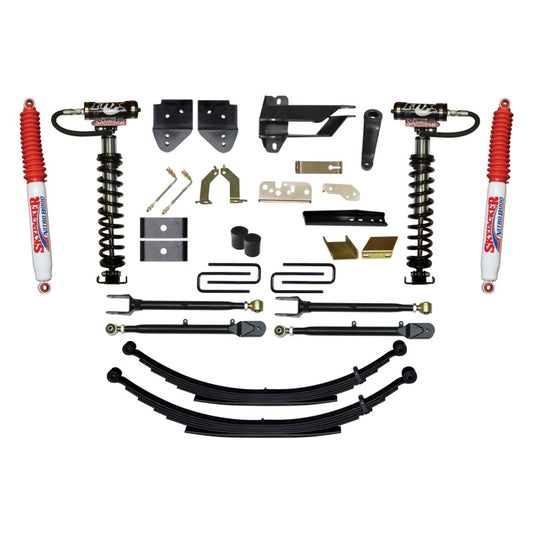 Skyjacker 6-inch coilover suspension system for 2017 Ford F250-F350 4WD trucks, showing the coilover components and suspension setup.
