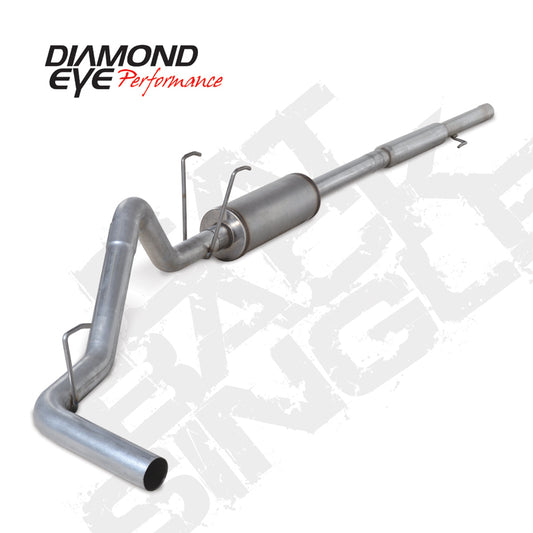 Diamond Eye Performance catback exhaust system for Dodge Ram 1500 5.7L HEMI, 2006-2008, featuring a 3-inch single gas tailpipe.