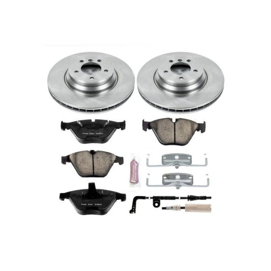 PowerStop OE brake kit with front rotors and pads for 2009 BMW 335i xDrive, automotive brake components.