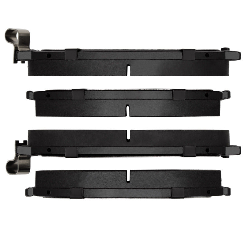 R1 Concepts OE front brake pads for Toyota Previa R1 91-96, showing the new brake pad set with metal backing plates.