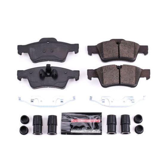 PowerStop Z23 Evolution Sport rear brake pads for 2011 Mercedes-Benz G55 AMG with hardware, high-performance brake replacement.