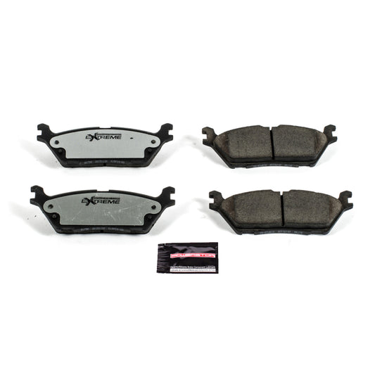 PowerStop Z36 rear performance brake pads with hardware for 2018-2019 Ford Expedition, designed for truck and tow applications.