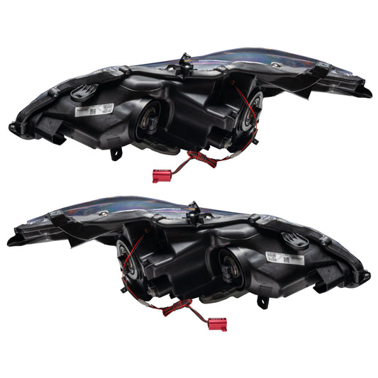 Oracle white Nissan Altima 13-15 sedan SMD headlights showing the LED daytime running lights and sleek headlamp design.