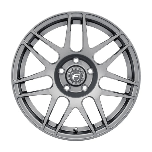 Forgestar F14 Drag 20x10 satin black cast wheel with 6x135 bolt pattern and ET38 offset, showcasing sleek wheel design.