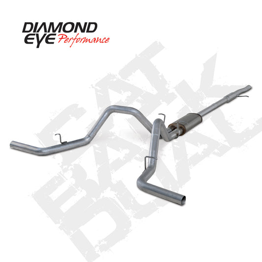 Diamond Eye Performance Catback exhaust system for Chevy/GM 4.3L 5.3L engines, featuring dual gas pipes and stainless steel construction.