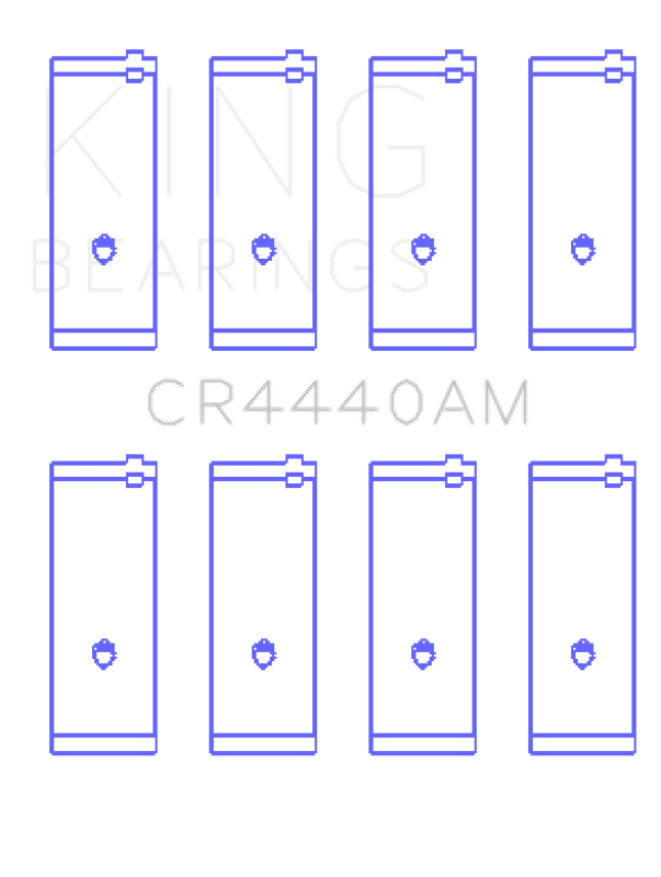 King Engine Bearings Ford Cosworth connecting rod bearing set, size +0.25mm, for 73HM, 83HM, 85HM Yb engine models.