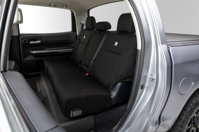 Covercraft Carhartt Super Dux custom second row seat cover for Toyota Grand Highlander, durable and fitted for protection.