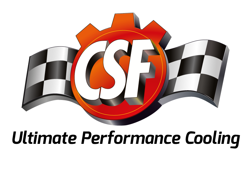 CSF transmission oil cooler for Ford F-150 and Raptor models, featuring metal fins and inlet/outlet ports for efficient cooling.