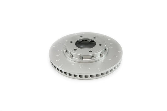 Alcon 2019+ Ford Ranger front right slotted brake rotor, high-performance automotive brake disc with slotted design.