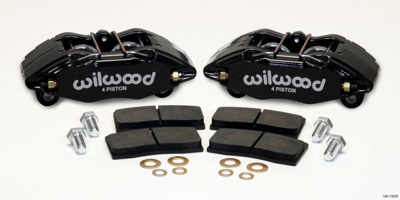 Wilwood DPHA front brake caliper and pad kit in black for Honda and Acura with 262mm OE rotor, part of big brake kits.