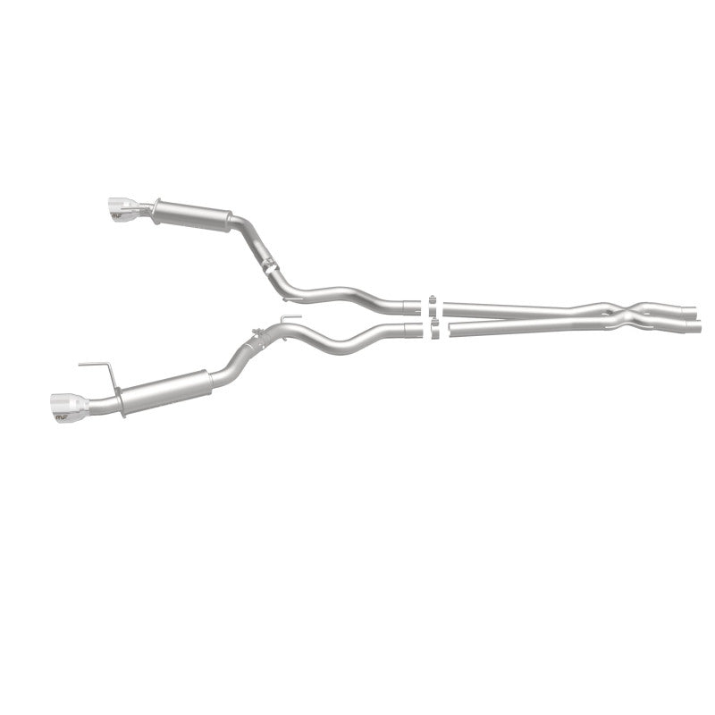 MagnaFlow 2.5-inch SS cat back exhaust system with dual split polished tips for 2015 Ford Mustang V6 3.7L.