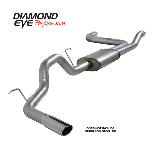 Diamond Eye Performance Catback exhaust for Nissan Titan 5.6L 2007-2010, single GAS AL, with visible polished metal and exhaust pipe.