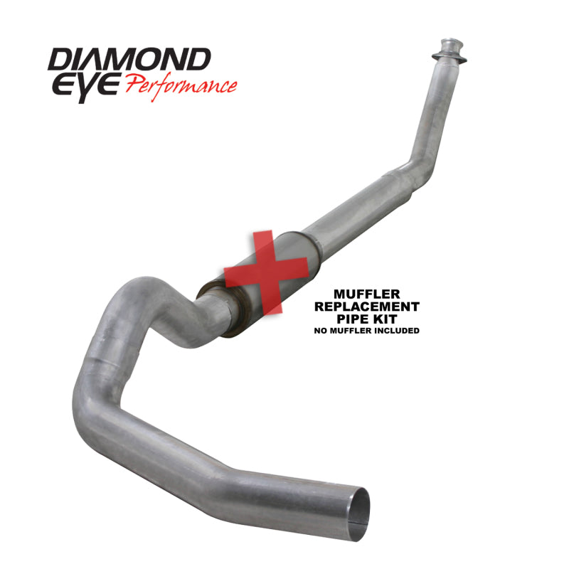 Diamond Eye Performance turbo back replacement pipe for 1994-2002 Dodge Cummins 5.9L with turbo back system, shown in image.