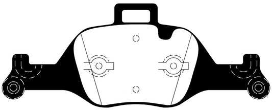 EBC 17+ BMW 530 G30 turbo front brake pads, OE quality Ultimax brake pads with detailed brake pad image.