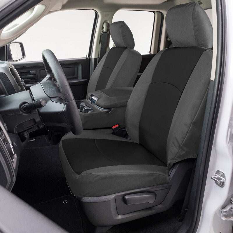 Covercraft Endura PrecisionFit second row seat covers on a Toyota Grand Highlander, custom-fit protective seat covers for the vehicle.
