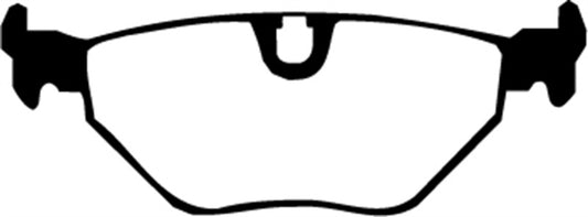 EBC greenstuff rear brake pads for Aston Martin DB7 3.2 Supercharged, performance brake pads, visible green friction material