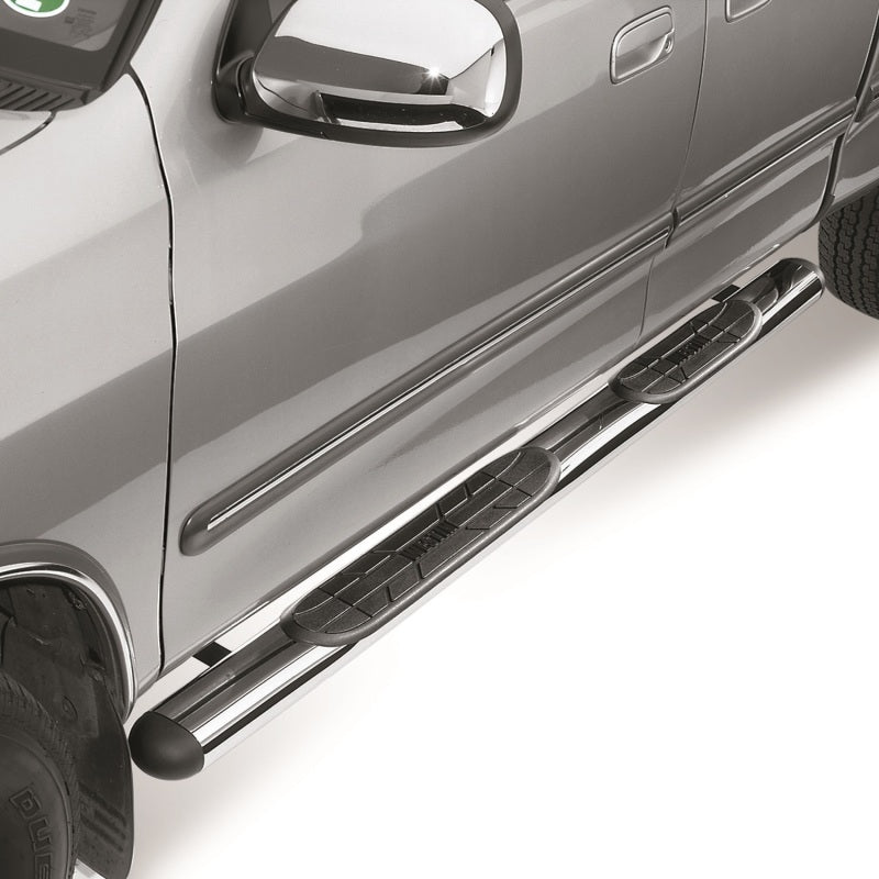 Westin black nerf step bar mount kit for 1999-2006 Toyota Tundra 4-door extended cab, showing hardware components and mounting brackets.