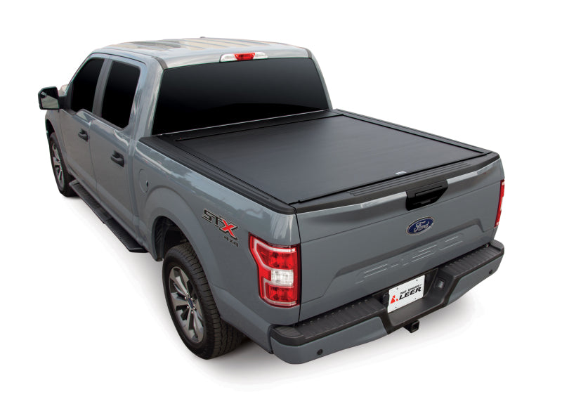 Pace Edwards BedLocker retractable bed cover on a 2015 Chevy Silverado/GMC Sierra 1500 with matte finish in a 6ft 6in bed