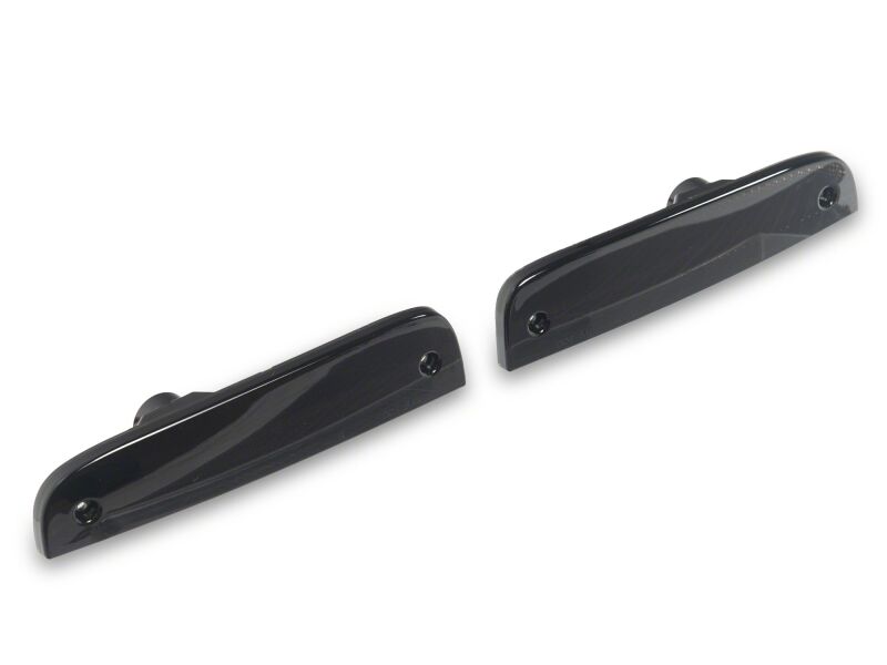 Raxiom smoked lens LED side marker lights for Jeep Cherokee XJ 97-01 with amber LED indicators, designed for enhanced visibility.