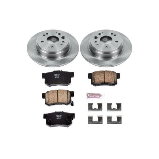PowerStop OE rear brake kit for Honda CR-V 2002-2004, Autospecialty brake components with rotors and pads installed