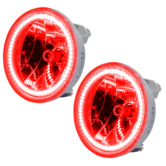 Oracle Lighting LED halo fog lights for Chevrolet Avalanche 2007-2013, pre-assembled red fog lights with bright illumination.