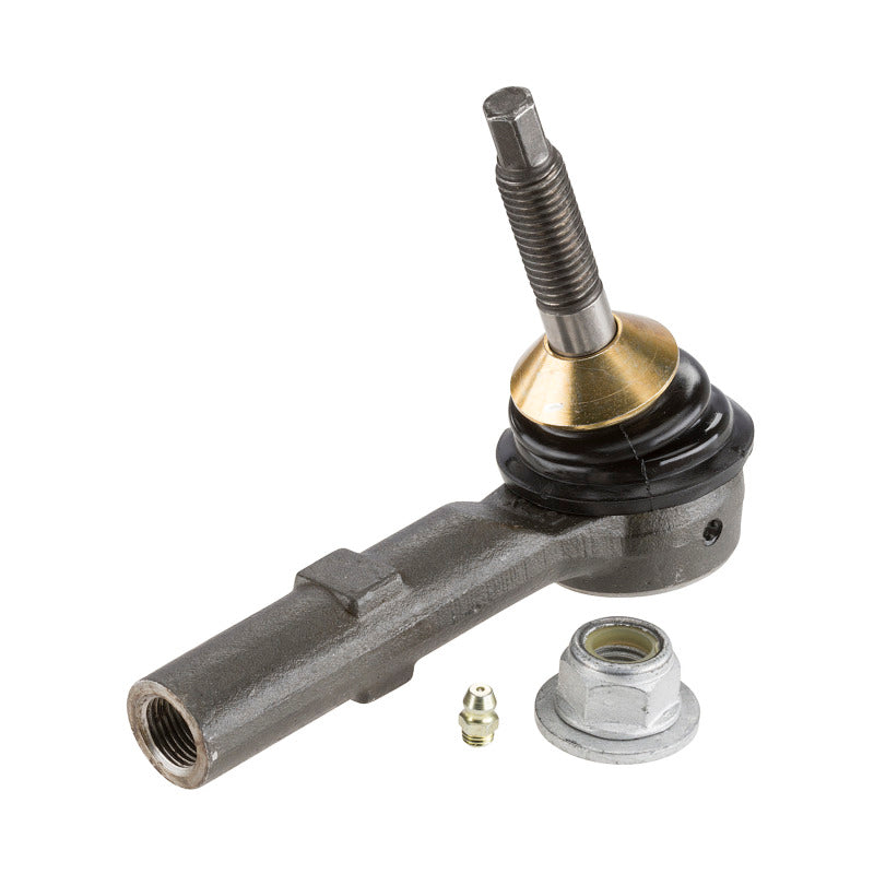 Moog Ford Expedition front outer tie rod end, automotive suspension part with metal ball joint and threaded end for steering.
